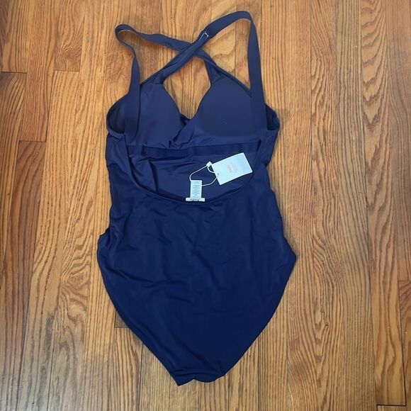 Andie Swim The Tulum One Piece Navy Size Medium NWT minimalist - Picture 4 of 7